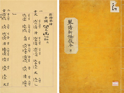 국립국악원, 琴譜新證假令-新證琴譜(금보신증가령-신증금보), 1680, 1면, 11면