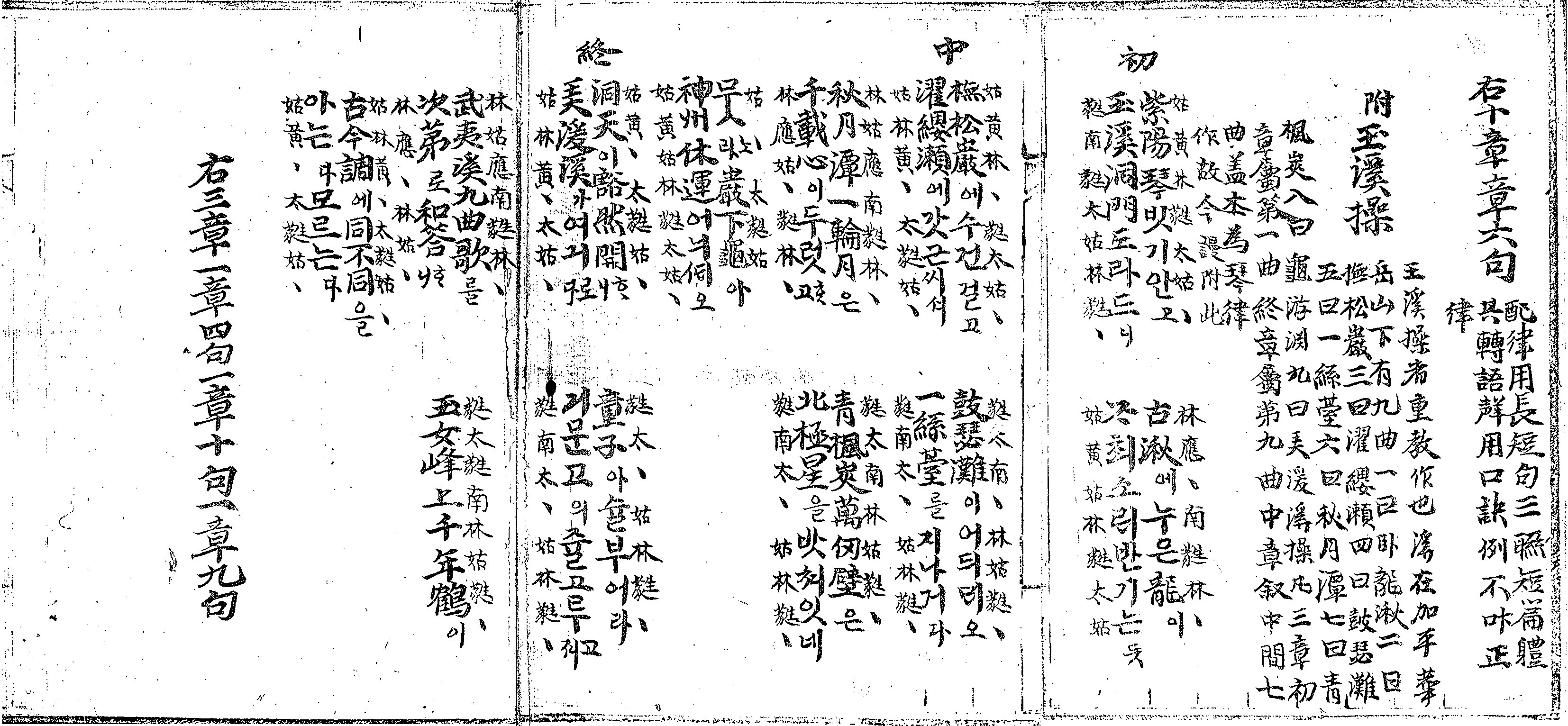 『현가궤범』 <옥계조>
